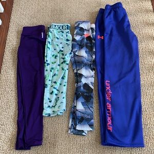 Nike, Under Armour and Reebok Girls Bottoms